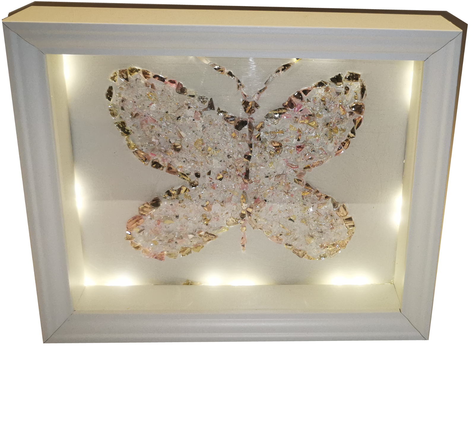 28x23 Gold-Rose Licht Rahmen